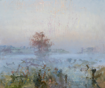 Will O Wisp, Romney Marsh, 2019 (oil on board)