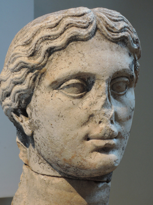 Greece, Athens, Sanctuary of Demeter, Bust of Demeter (4th Century Bcentury). Goddess of harvest.