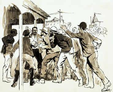The gold rush that wasn't (gouache on paper)
