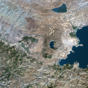 Nemrut Dagi Volcano, Turkey, True Colour Satellite Image