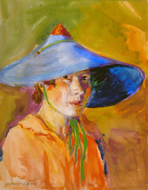 Self Portrait in Oriental Costume (w/c on paper)