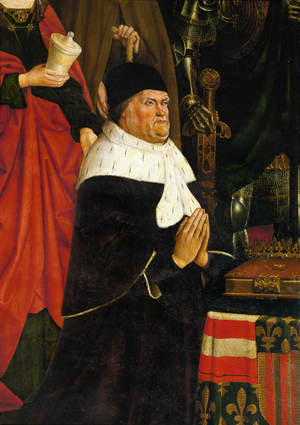 King Rene of Provence, " Le bon roi Rene " (oil on wood)