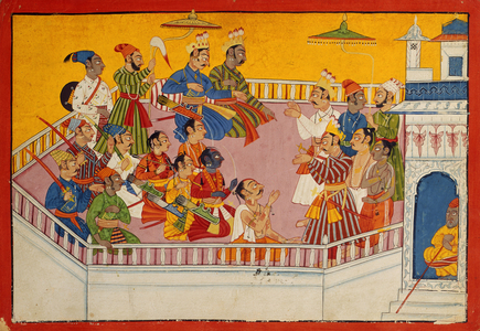 The wedding guests assemble, c.1700 (opaque w/c on paper)