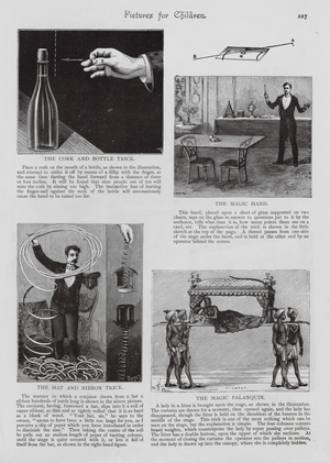 Magic tricks for children (engraving)