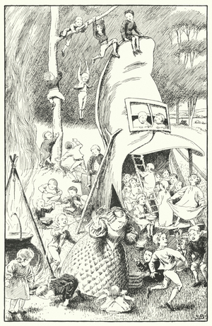 There was an old woman who lived in a show (engraving)