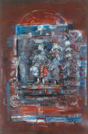 Chaukandi Tomb No.22, 1985 (acrylic on paper)