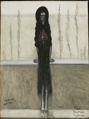Pose, Solitude, 1901 (oil, gouache, ink & pencil on paper)