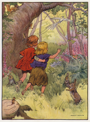 Illustration for The Story of Hansel and Gretel (colour litho)