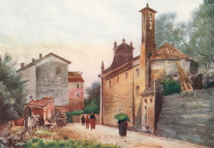 Entrance to Camporosso, East (colour litho)