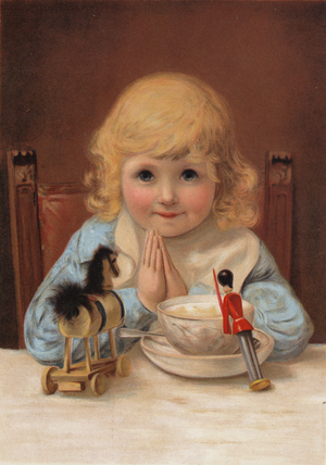 Grace Before Meals (chromolitho)