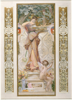 Sketch for the Festival Staircase at Paris City Hall: Les Rafraîchissements, ca. 1888 -1898 (oil)