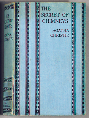 Front cover of 'The Secret of Chimneys' by Agatha Christie, 1925 (colour litho)