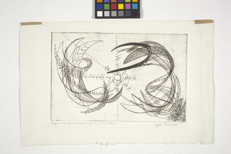 Untitled (engraving on off-white laid paper)