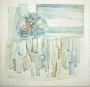 Social cancer, 1970, (oil on wood)