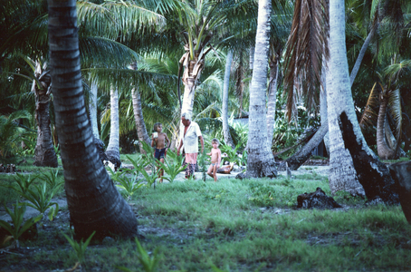 Paul Emile Victor and his son Teva at Motu Tane, 1983