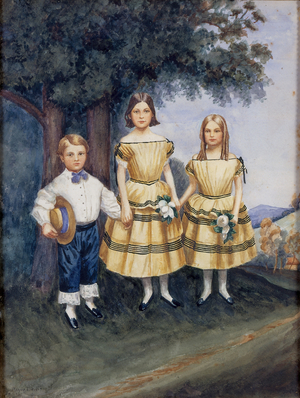 The Powers Children, Greenville, South Carolina (w/c on paper)