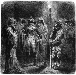 The Companions of Jehu, engraving illustrating novel by Alexandre Dumas Pere (1857)