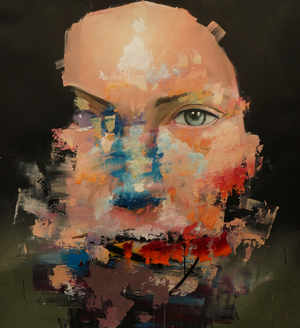 Distorted Color Model, 2018-2025 (acrylic and oil on canvas)
