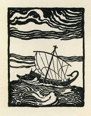 Odysseus's ship , 1929 (litho)