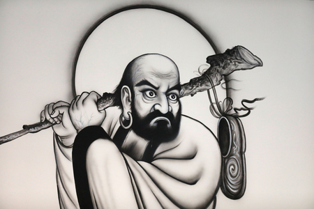 Bodhidharma Daruma, transmitter of Zen. Vietnam.(illustration)