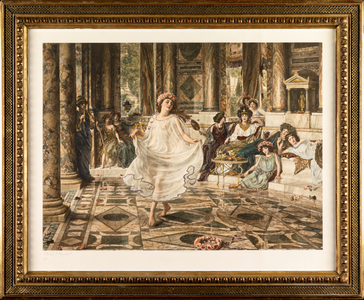Greek Dance (hand-coloured photogravure)