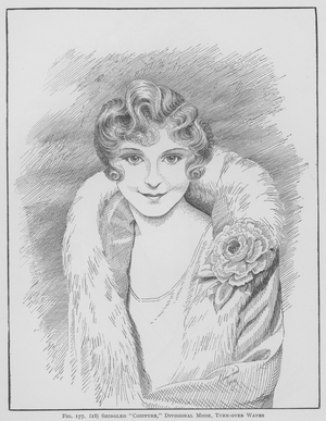 Shingled Coiffure, divisional mode, turn-over waves (litho)