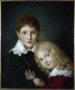 Paul (1804-1880) and Alfred (1810-1857) de Musset as children, 1813 (oil on canvas)