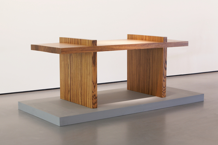 Zebrawood Table, 1981-82 (laminated zebrawood)