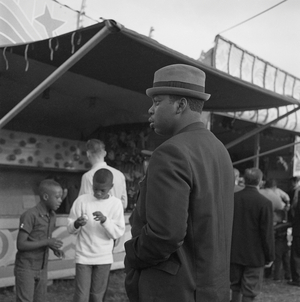 German-American folk festival in Augsburg, 1964 (b/w photo)