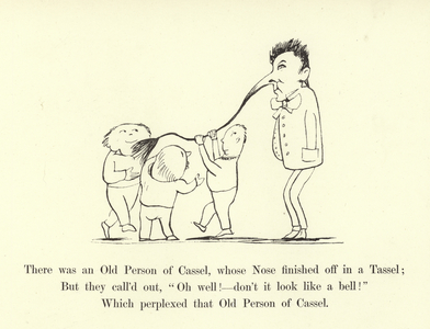 There was an Old Person of Cassel, whose Nose finished off in a Tassel (litho)