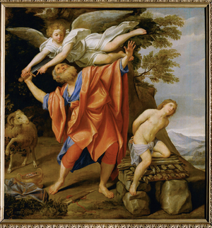 The sacrifice of Isaac (painting on canvas)