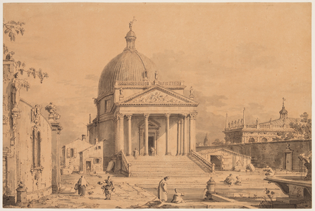 Veduta Ideata with San Simone Piccolo, c. 1735