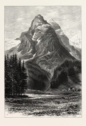 The Wellhorn, from Rosenlaui, Rosenlau, 19th Century Engraving
