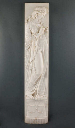 The Muse Calliope, Fireplace Panel, c.1775 (marble)