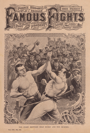 The fight between Deaf Burke and Ned Murphy (litho)
