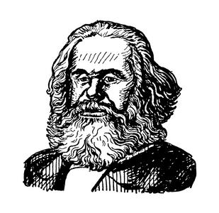 Karl Marx, German economist (litho)