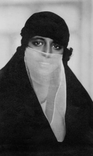 A Muslim woman, 1927 (b/w photo)