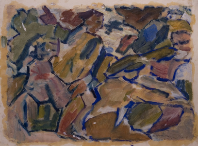 Imaginative Composition, Fishing Folk, 1922/1923 (oil on paper)