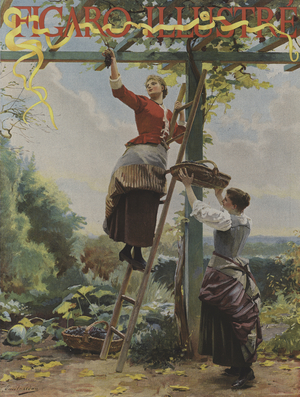Cover of Le Figaro Illustre, October 1891 (colour litho)