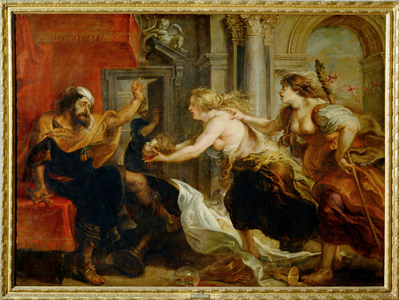 The banquet of Tereus: Philomena and Procne present Tereus the decapitated head of his son It is (painting on canvas)