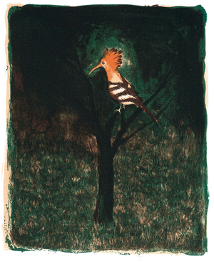 A Modern Bestiary  Hoopoe, 2004 (screenprint)