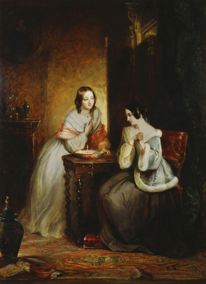 The Love Test, A German Legend,  (oil on canvas)