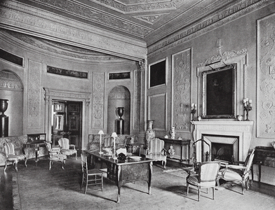 Typical Adam Decoration, the Front Drawing-Room, Lansdowne House (b/w photo)