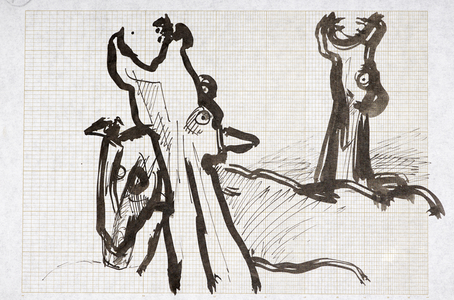 Picasso sketches 115, 1988 (drawing)