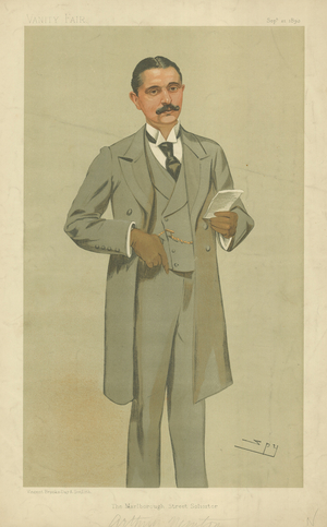 Sir Arthur John Edward Newton (colour litho)
