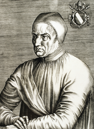 Pope Eugene IV (1383-1447), Portrait (engraving)
