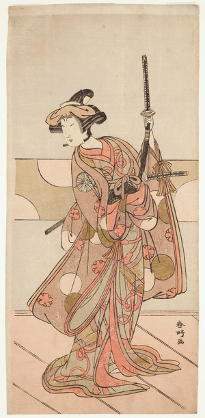 Kabuki Actor in Female Role, 18th century (woodblock print)