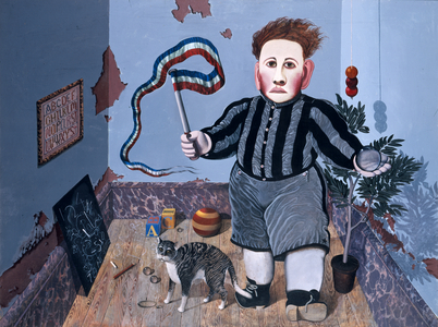 Jock and the Tiger Cat, 1968 (oil on canvas)