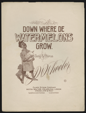 Down Where De Watermelons Grow, 1896 (print)