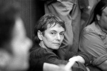 Artist Bärbel Bohley (GDR Neues Forum) on hunger strike during the occupation at HEADQUARTERS..., 1990 (photo)